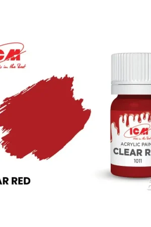 CLEAR COLORS Clear Red bottle 12 ml Acrylverf Betrouwbaar