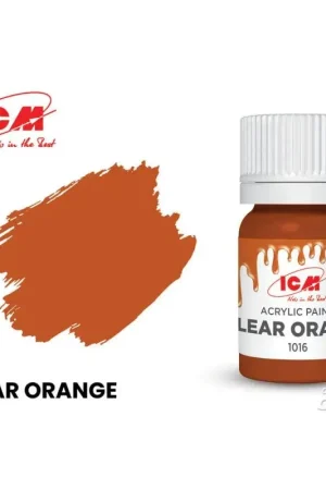 CLEAR COLORS Clear orange bottle 12 ml Acrylverf Exclusieve Aanbieding
