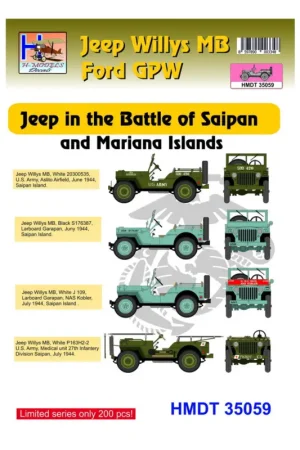 Willys Jeep MB/US Ford GPW Saipan and Mariana Islands Beperkte Voorraad