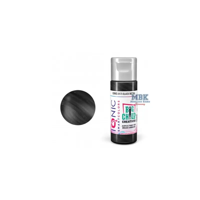 Gecertificeerd IONIC COLORS Black Metal Acrylverf