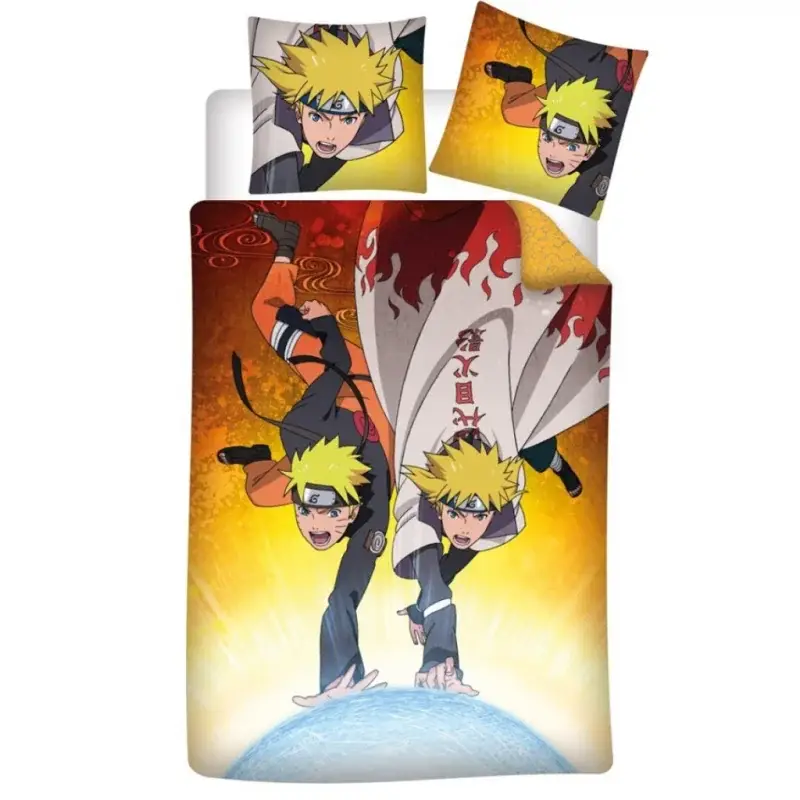 Favoriet NARUTO - Minato & Naruto - Bed set 140x200cm - '100% microfiber'