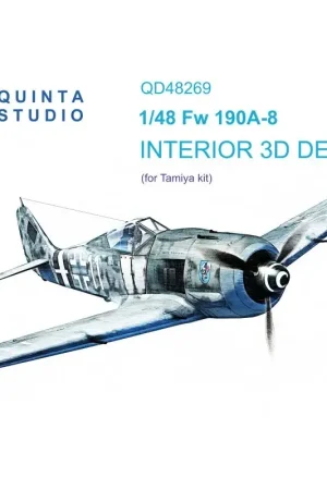 Focke-Wulf Fw-190A-8 3D-Printed & coloured Interior on decal paper (designed to be used with Tamiya kits) Beperkte Voorraad