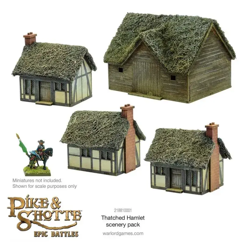 Pike & Shotte Epic Battles - Thatched Hamlet Scenery Pack Figuur spellet Tijdelijk Beschikbaar