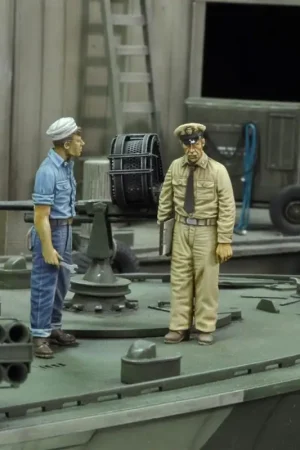 Populair Royal Model: 1/35; U.S. sailor and navy officer (WWII) Figuren
