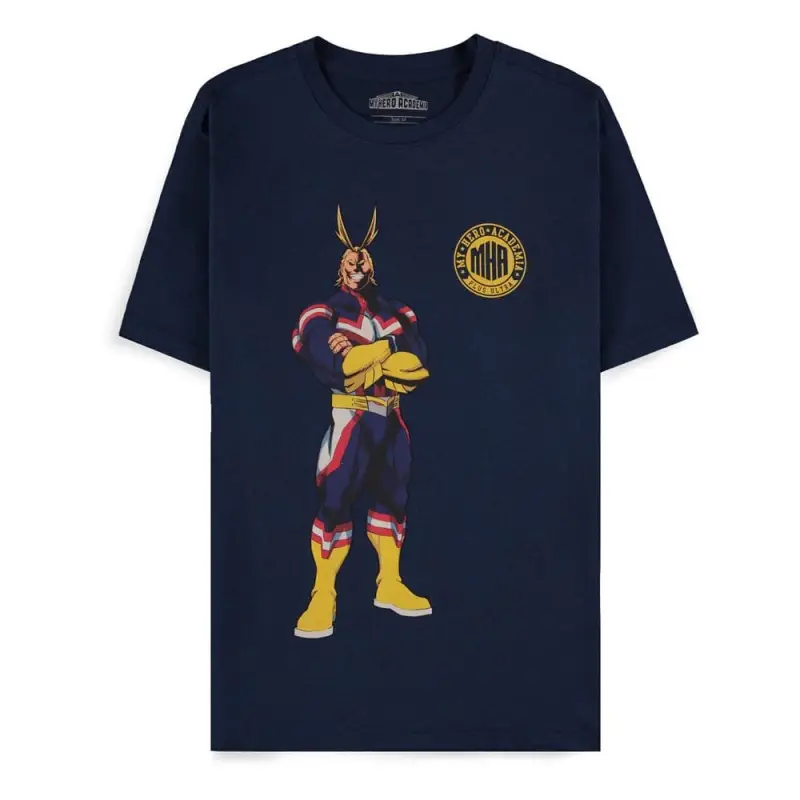 Lage Kosten My Hero Academia T-Shirt Navy All Might Quote