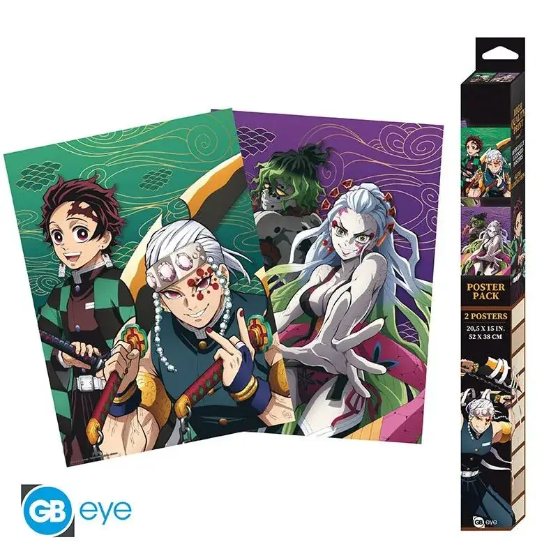 DEMON SLAYER - Set 2 Chibi-posters - The Pleasure Quarter (52x38) Actieprijs