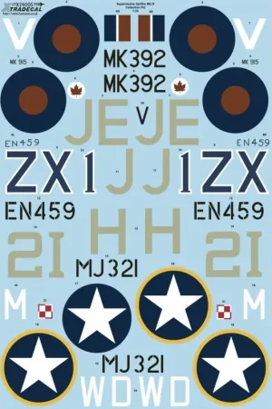 Laatste Versie Sticker Supermarine Spitfire Mk.IX Collectie Deel 2 (5) Decal