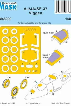 Voordeelprijs Saab AJ/SF/JA-37 Viggen MASK Voorgesneden spuitmaskers Accessoire
