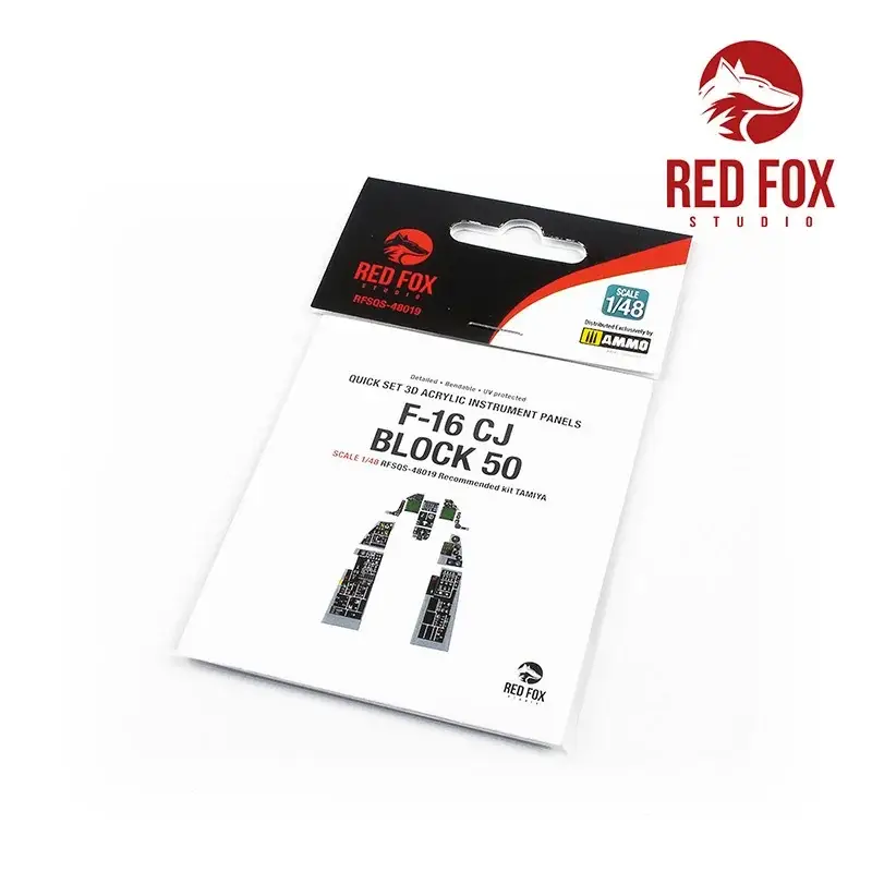 Populair Sticker Lockheed-Martin F-16CJ Block 50 Quick Set 3D acryl instrumentenpaneel (ontworpen voor gebruik met Tamiya-kits)