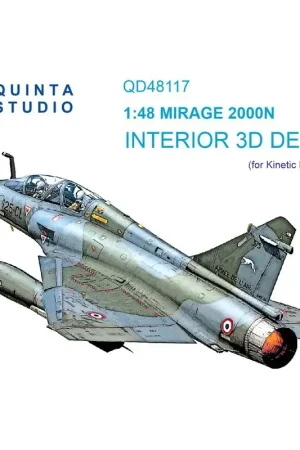 Dassault Mirage 2000N 3D-geprint en gekleurd interieur op stickerpapier (ontworpen voor gebruik met Kinetic-kits) Beperkt Aanbod