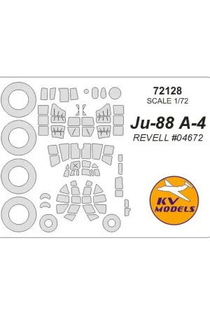 Junkers Ju-88 A-4 + wielen maskers (ontworpen voor gebruik met Revell kits) RV04672) Direct Verzonden