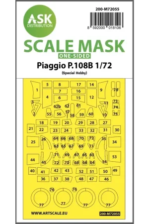 Meest Verkocht Piaggio P.108B eenzijdig schilderij (alleen buitenkant) expressmasker (ontworpen voor gebruik met speciale hobbykits)