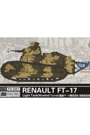 Renault FT-17 lichte tank (geklonken koepel) 2 Stück Schaalmodel Express Levering