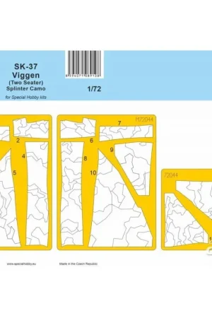 Direct Beschikbaar SK-37 Viggen (Tweezitter) Splinter Camo MASKER Accessoire