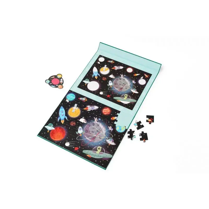 Koop Vandaag Magnetische kraspuzzel: MYSTERY - SPACE 80st, met lus met rood filter
