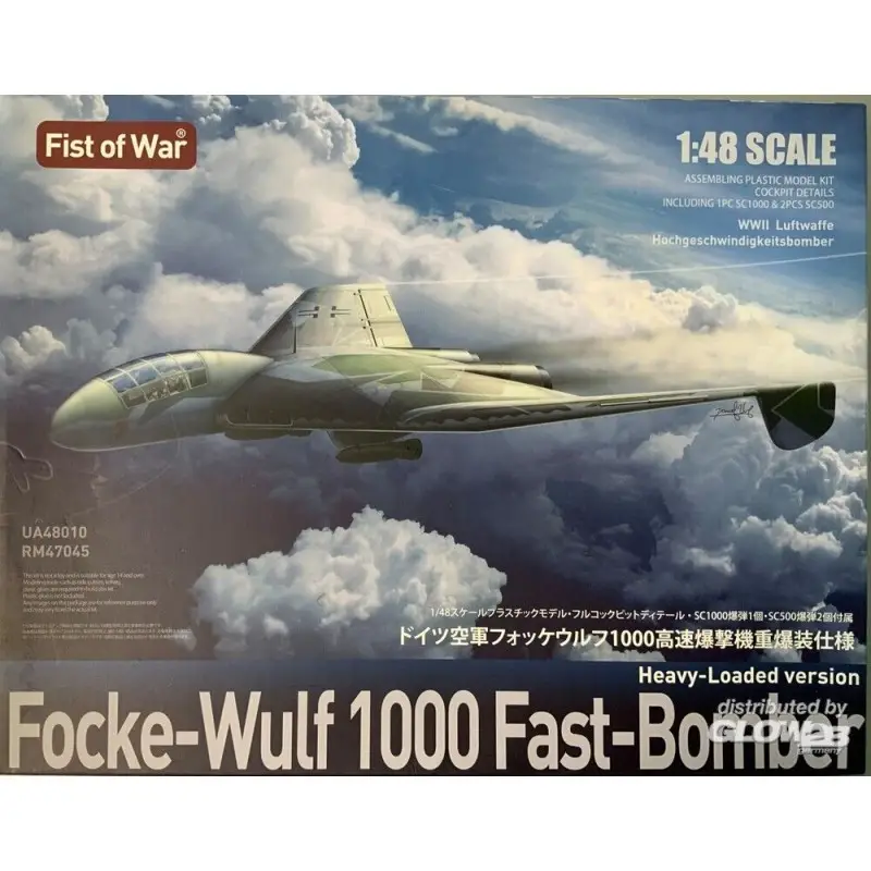 Focke-Wulf 1000 snelle bommenwerper, zwaar beladen versie Schaalmodel Direct Verzonden