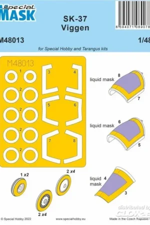 SK-37 Viggen MASKER Accessoire Lage Kosten