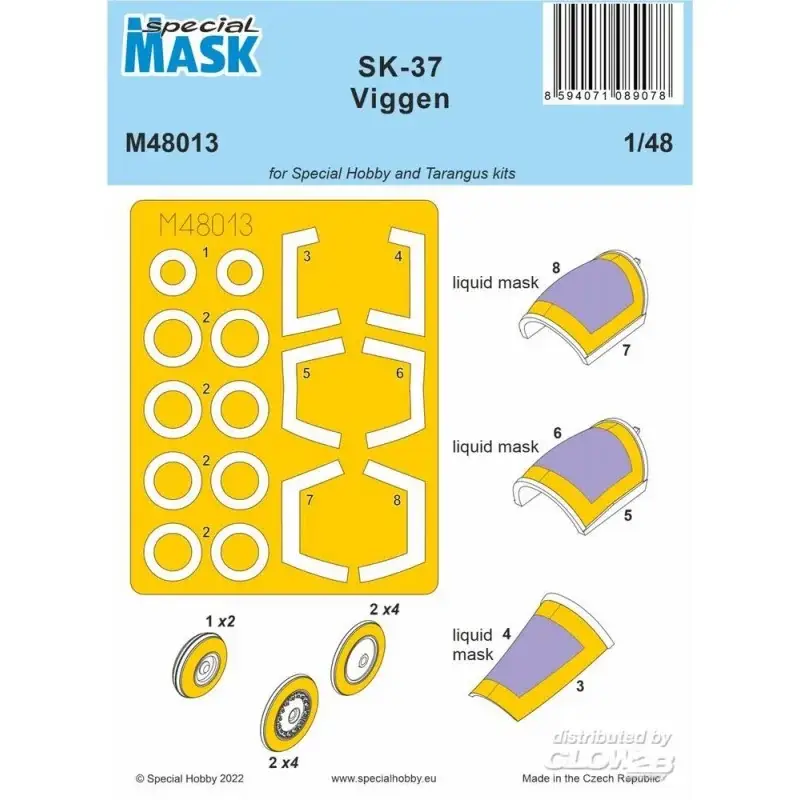 SK-37 Viggen MASKER Accessoire Lage Kosten