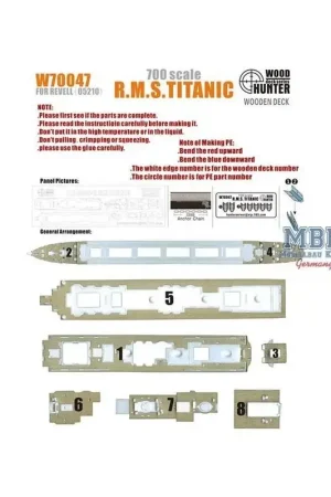 Direct Verzonden RMS TITANIC(voor revell05210)