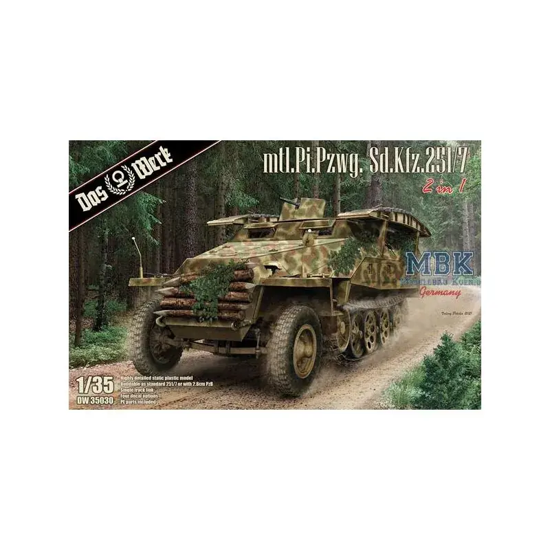 Mtl.Pi.Pzwg. Sd.Kfz.251/7 Ausf.D (2 in 1) Schaalmodel Populair