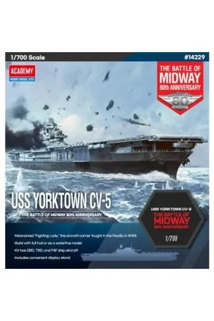 USS Yorktown CV-5 1:700 "Battle of Midway" plastic scheepsmodel Schaalmodel Snelle Levering