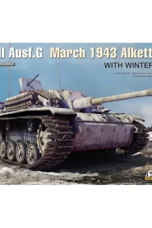 Betaalbaar StuG III Ausf. G maart 1943 Alkett Prod met wintertracks. Binnenste kit Schaalmodel