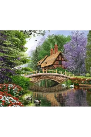 Puzzel RIVIERHUISJE Gratis Retour