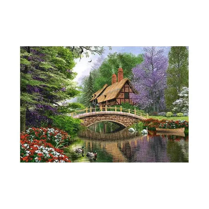 Puzzel RIVIERHUISJE Gratis Retour
