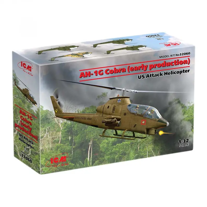 Op = Op AH-1G Cobra (early production), US Attack Helicopter (100% new molds) Schaalmodel