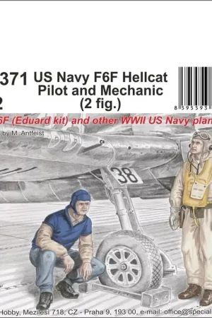 Lage Kosten Piloot en monteur van de Amerikaanse marine F6F Hellcat Figuren