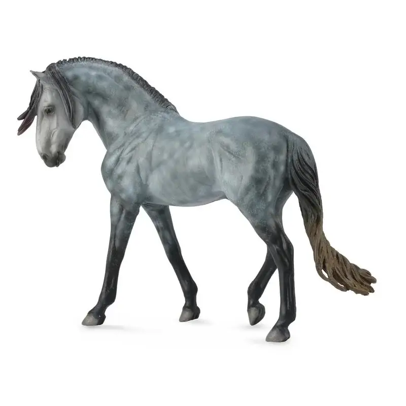 Collecta Paarden 1:12 DELUXE: ANDALUSISCHE HENGST DONKER DAPPELGRIJS 26.5x17cm Figure Hete Deal