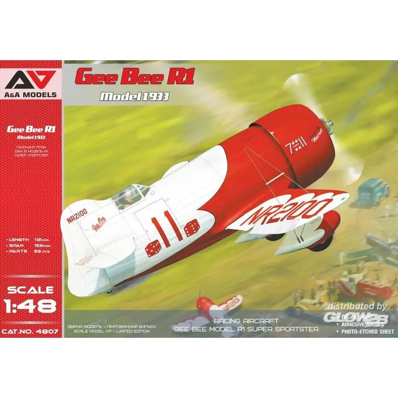 Gee Bee R1 (versie 1933) racevliegtuig Schaalmodel Rechtstreeks Van De Fabrikant