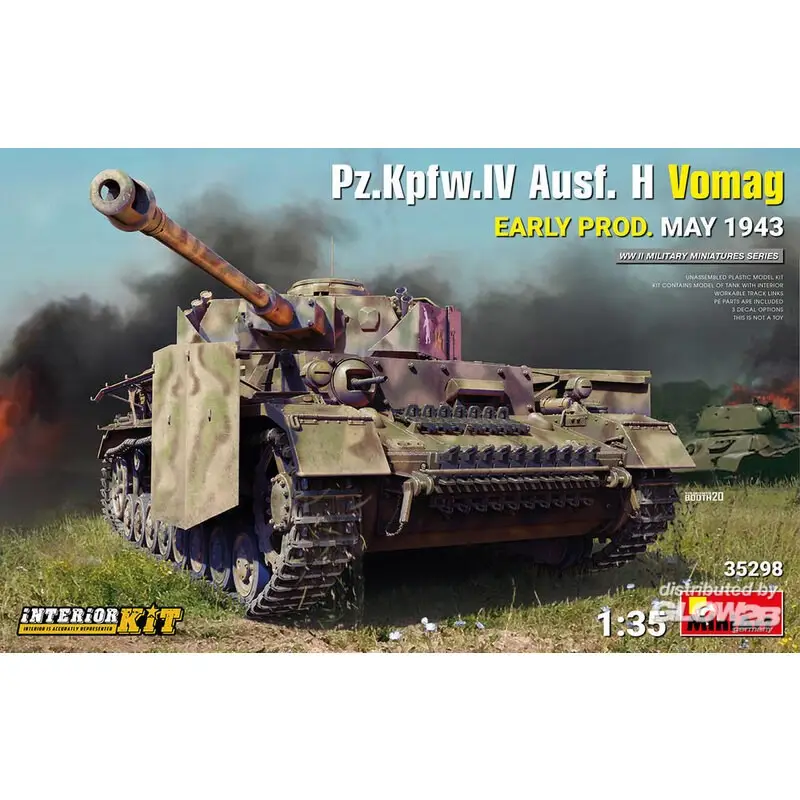 Alleen Vandaag Pz.Kpfw.IV Ausf. H Vomag. Early Prod. (Mei 1943) Interieuruitrusting Schaalmodel