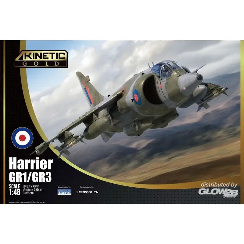 Harrier gr1/gr3 Schaalmodel Hoge Kwaliteit