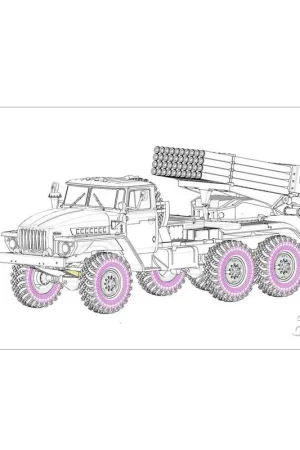 Bestel Nu Russische BM-21 Grad meervoudige raketwerper Schaalmodel