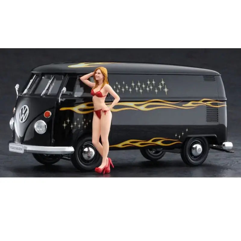 VW Type 2 Van + figure Schaalmodel Korting