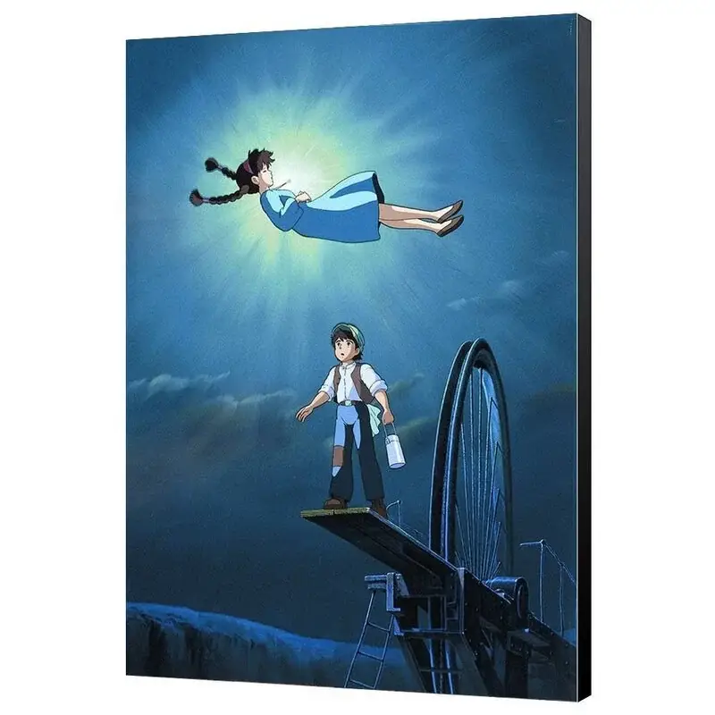 The Castle in the Sky houten plaatjesfiguren 35 x 50 cm Poster Gecertificeerd