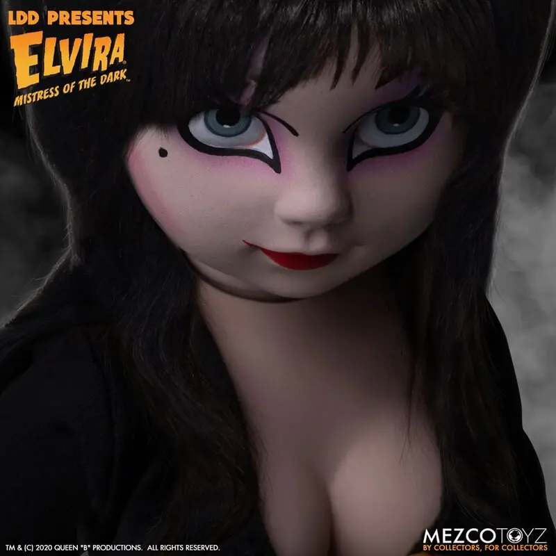 Elvira meesteres van de duisternis Living Dead Dolls pop Elvira 25 cm Poppe Op = Op