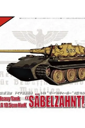 Betaalbaar Duitse zware tank Sabelzahntiger E-60 Ausf.A 10,5 cm Kwk Schaalmodel