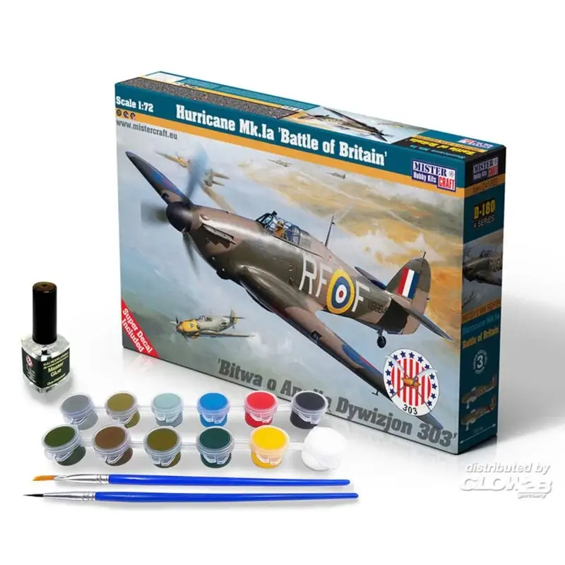 Voordeelprijs Hurricane Mk.Ia Battle of Britan SUPER SET Schaalmodel