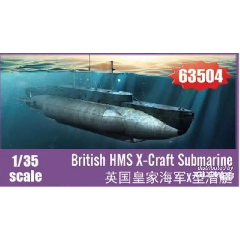 Britse HMS X-Craft Submarine Schaalmodel Meest Verkocht