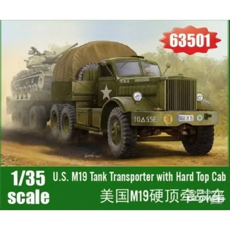 Koop Online M19-tanktransporter met cabine met harde bovenkant Schaalmodel