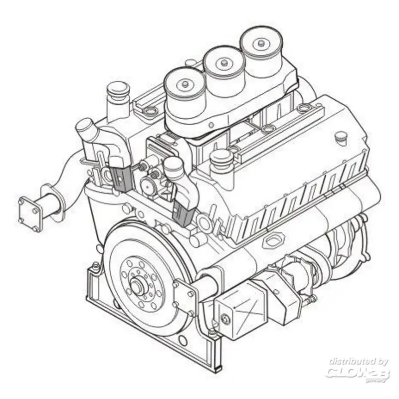 Maybach HL 230 P45 - Duitse tankmotor Accessoire Op = Op