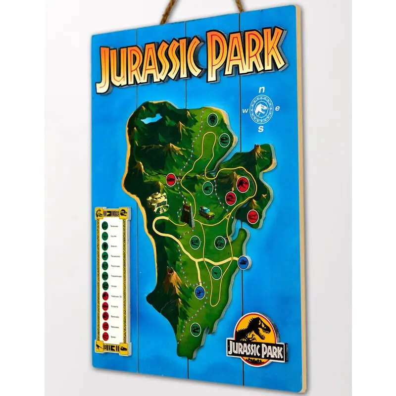 Jurassic Park WoodArts 3D houten afbeelding Isla Nublar 30 x 40 cm Poster Express Levering
