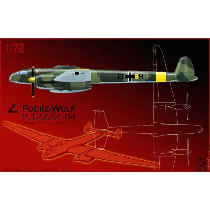 Focke-Wulf FW P.12222-04 Duits WO II-bommenwerpersproject Schaalmodel Beste Prijs