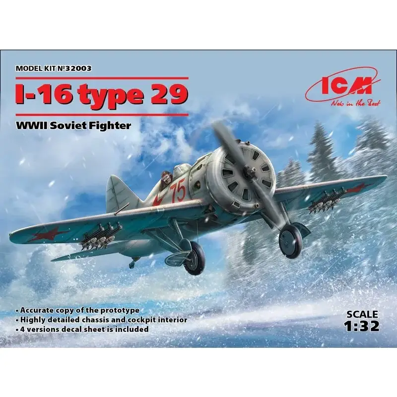 Exclusieve Aanbieding Polikarpov I-16 type 29 WO II Sovjetjager Schaalmodel