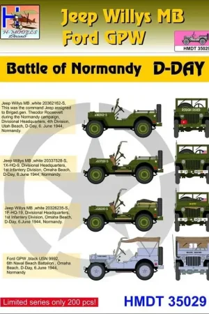 Direct Verzonden Willys Jeep MB / Ford GPW: D-Day, Slag om Normandië Decal