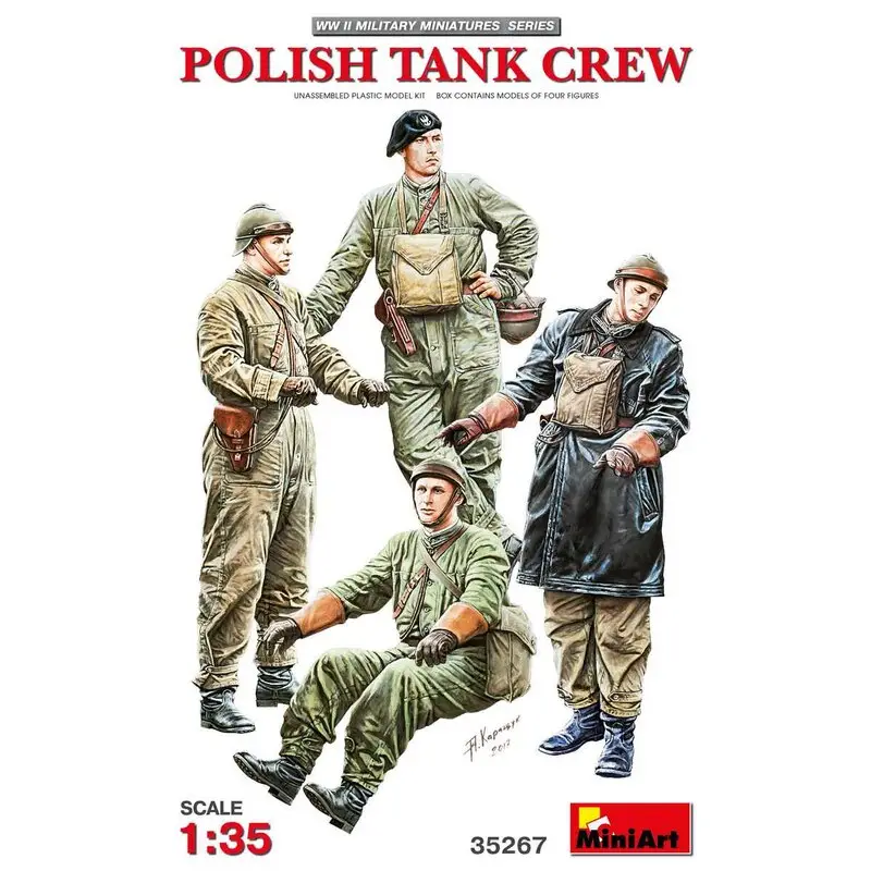 Poolse tankploeg x 4 (WWII) Figuren Gereduceerde Prijs