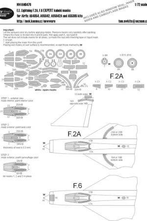 Beste Prijs BAC / EE Lightning F.2A, F.6 EXPERT kabuki-maskers vliegtuigluifel inclusief afdichting en windows binnenzijde maskers, alle wie