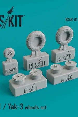 Yakovlev Yak-1 / Yak-3 wielen set (ontworpen om te worden gebruikt met Accurate Miniatures, Eduard, ICM, Modelsvit en Zvezda kit Shop Nu